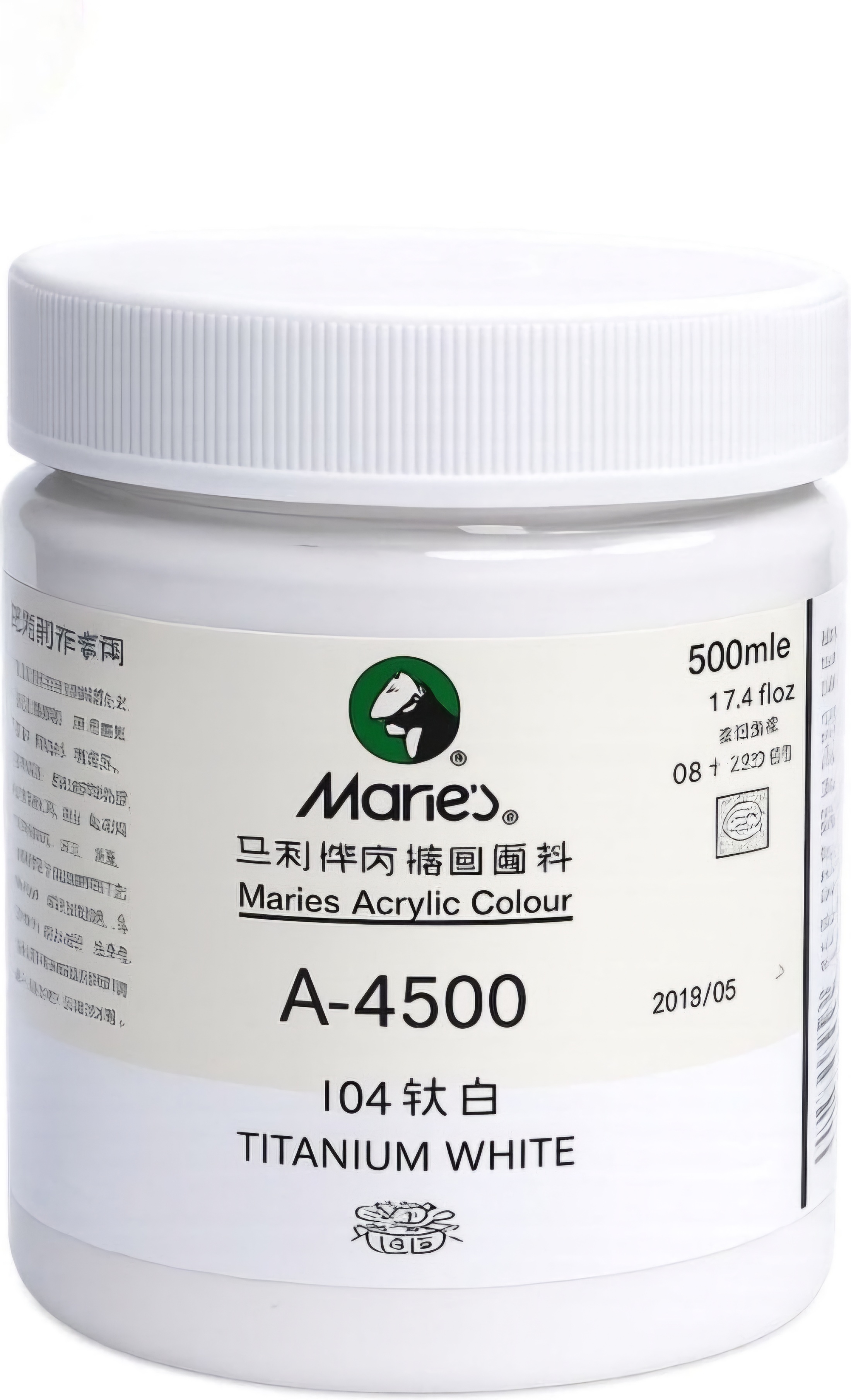 აკრილის საღებავი A-4500 Maries Titanium white 104
