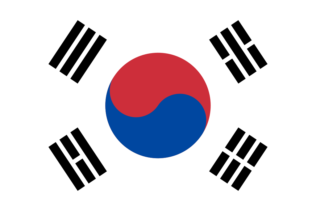 დროშა  სამხრეთ კორეა 1მ/1.50მმ-ზე