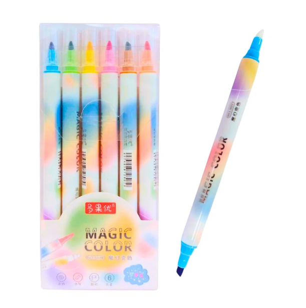 ფლომასტერი 6 ფერიანი MAGIC COLOR